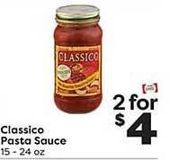 Weis Markets Classico pasta sauce offer