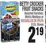 Bravo Supermarkets Betty crocker fruit snacks offer