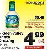 Weis Markets Hidden valley ranch dressing offer