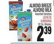 Bravo Supermarkets Almond breeze almond milk offer