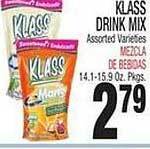 Bravo Supermarkets Klass drink mix offer