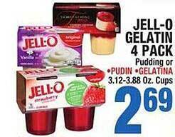 Bravo Supermarkets Jell-o gelatin 4 pack offer