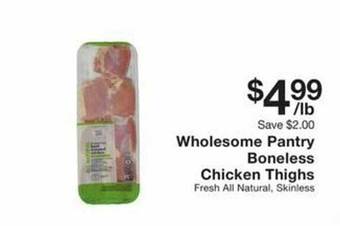 Fairway Store Market Wholesome pantry boneless chicken thighs offer