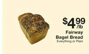 Fairway Store Market Fairway bagel bread offer