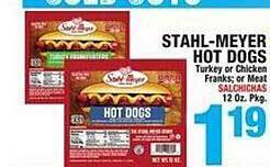 Bravo Supermarkets Stahl-meyer hot dogs offer