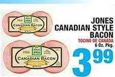 Bravo Supermarkets Jones canadian style bacon offer