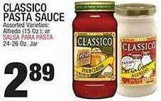 Bravo Supermarkets Classico pasta sauce offer