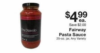 Fairway Store Market Fairway pasta sauce offer
