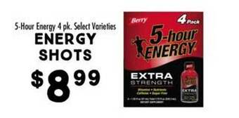 Maceys 5-hour energy shots offer