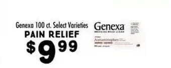 Maceys Genexa pain relief offer