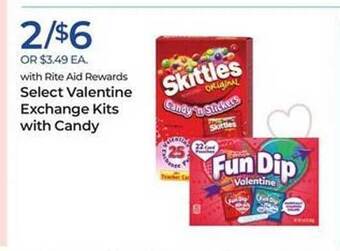 Rite Aid Valentine exchange kits with candy offer