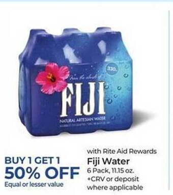 Rite Aid Fiji water offer