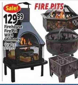 Ocean State Job Lot Firehouse fire pit with chimney offer