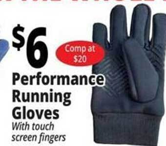 Ocean State Job Lot Performance running gloves offer