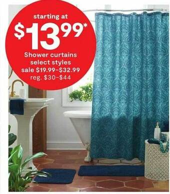 JC Penney Shower curtains select styles offer