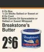 Super Fresh Breakstone's butter offer