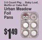 Super Fresh Urban meadow foil pans offer
