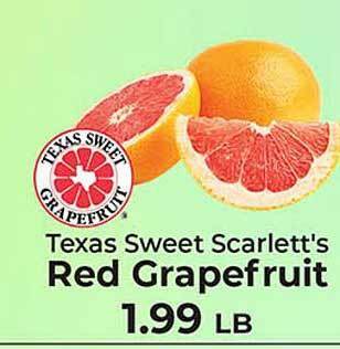 Sunset Foods Texas sweet scarlett's red grapefruit offer