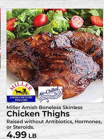 Sunset Foods Miller amish boneless skinless chicken thighs offer