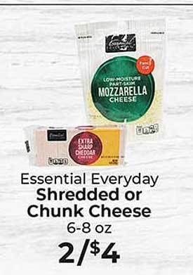 Sunset Foods Essential everyday shredded or chunk cheese offer
