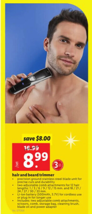 Lidl hair and beard trimmer offer