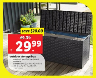 Lidl outdoor storage box offer