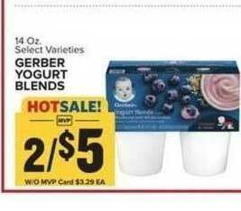 Food Lion Gerber Yogurt Blends offer