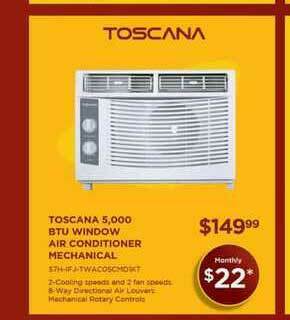 Curacao Toscana 5,000 BTU Window Air Conditioner Mechanical offer