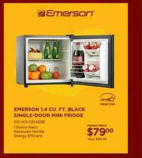 Curacao Emerson 1.4 CU. FT. Black Single-Door Mini Fridge offer