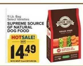Food Lion Supreme Source GF Natural Dog Food offer