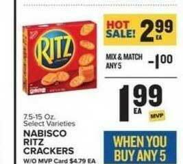 Food Lion Nabisco Ritz Crackers offer