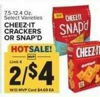 Food Lion Cheez-It Crackers Or Snap'D offer