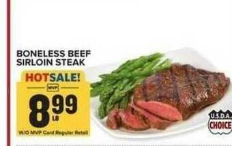 Food Lion Boneless Beef Sirloin Steak offer