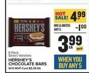 Food Lion Hershey's Chocolate Bars offer