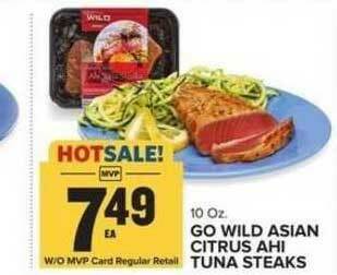 Food Lion Go Wild Asian Citrus Ahi Tuna Steaks offer
