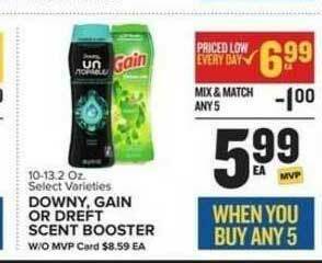 Food Lion Downy, Gain Or Dreft Scent Booster offer
