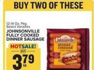 Food Lion Johnsonville Fully Cooked Dinner Sausage offer