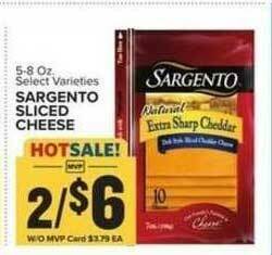 Food Lion Sargento Sliced Cheese offer