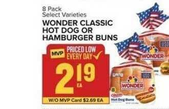 Food Lion Wonder Classic Hot Dog Or Hamburger Buns offer
