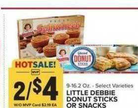 Food Lion Little Debbie Donut Sticks Or Snacks offer