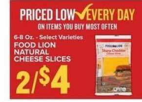 Food Lion Food Lion Natural Cheese Slices offer