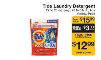 Fairway Store Market Tide Laundry Detergent offer