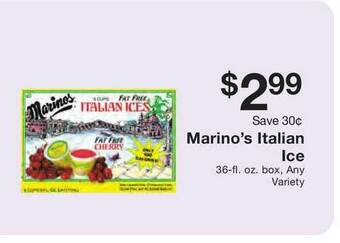 Fairway Store Market Marino's Italian Ice offer
