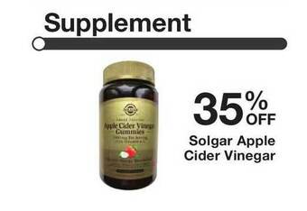 Fairway Store Market Solgar Apple Cider Vinegar 35% Off offer