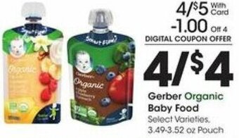 Kroger Gerber Organic Baby Food offer