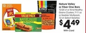 Kroger Nature Valley or Fiber One Bars offer