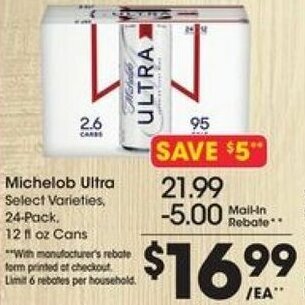 Kroger Michelob Ultra offer