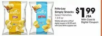 Kroger Frito-Lay Simply Snacks 7.5-9oz offer