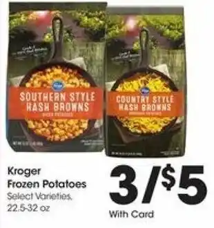 Kroger Kroger Frozen Potatoes 22.5-32 oz offer