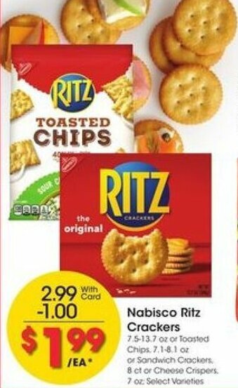 Kroger Nabisco Ritz Crackers offer